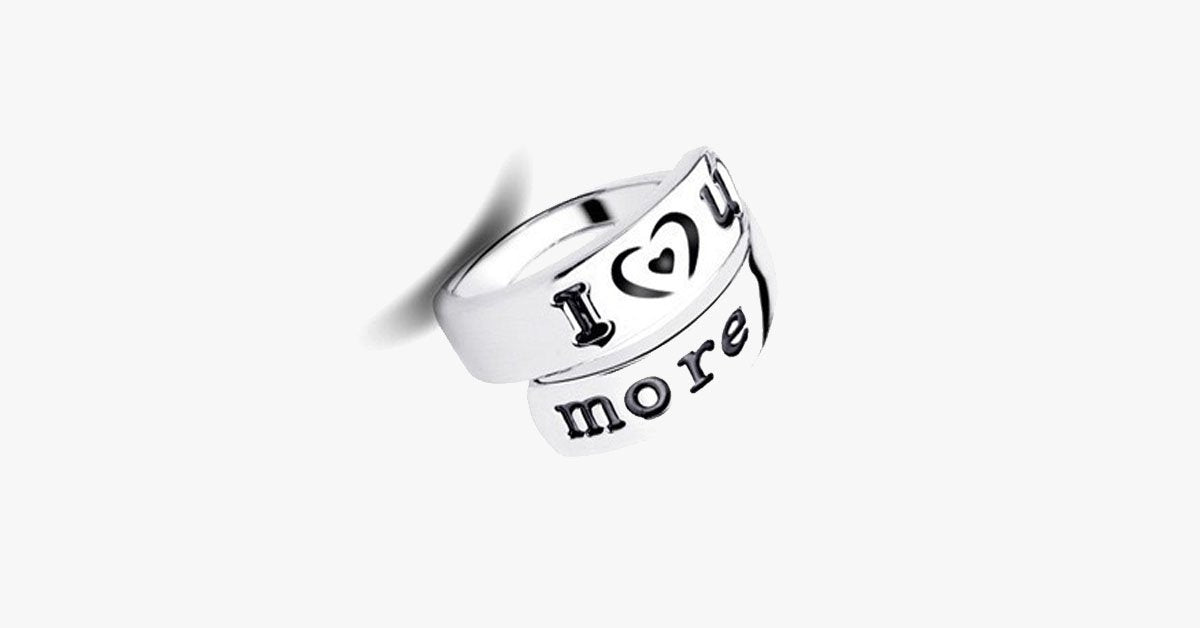 I Love You More Hand Stamped Ring – Perfect Gift for Your Beloved with a Message Engraved