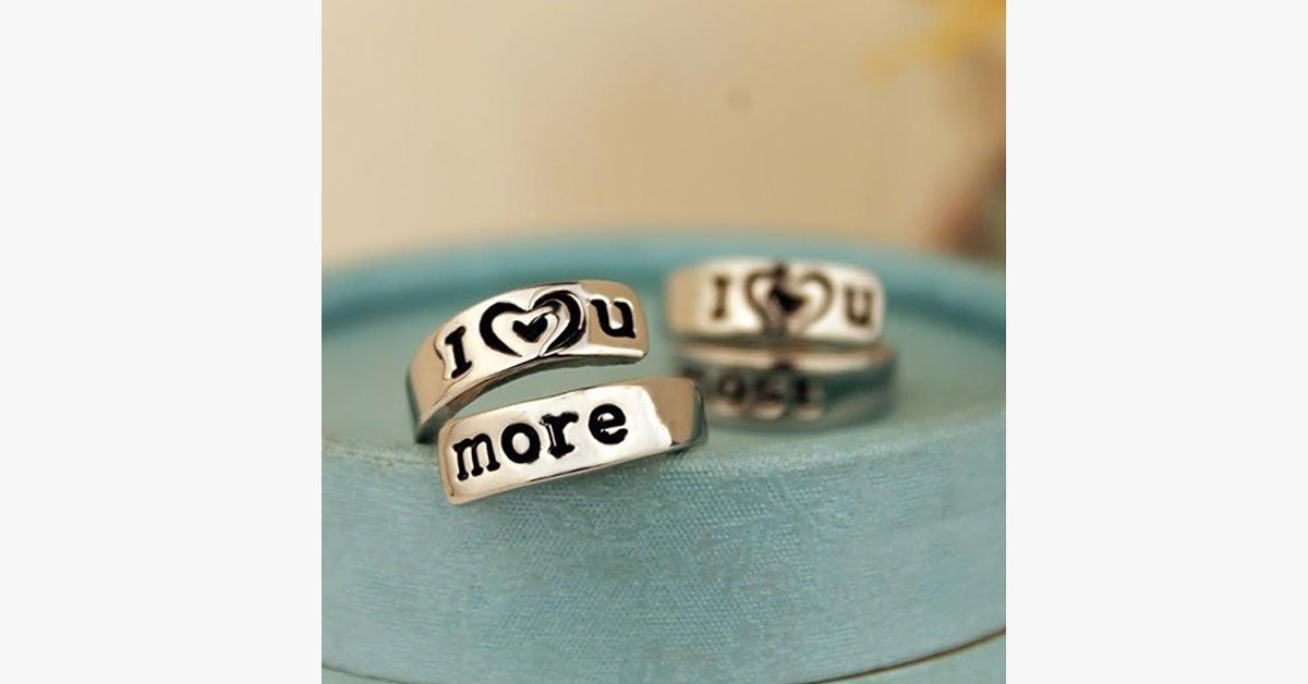 I Love You More Hand Stamped Ring – Perfect Gift for Your Beloved with a Message Engraved