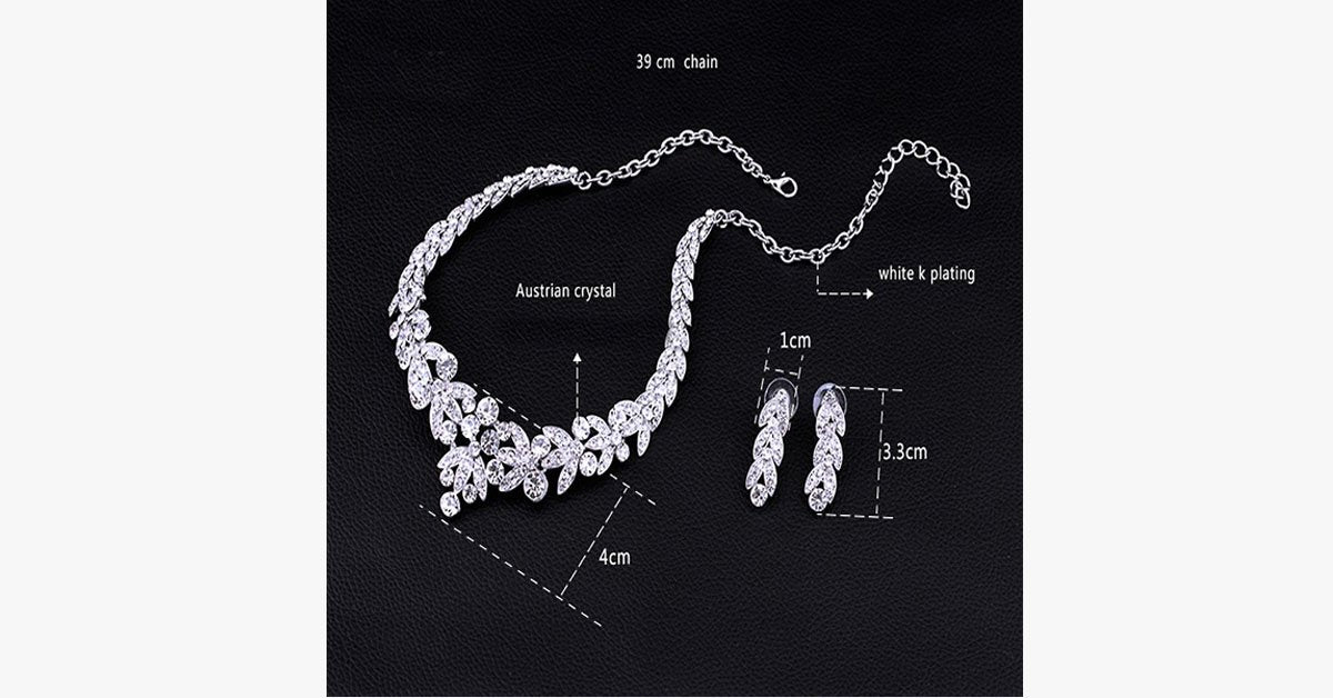 Leaf Choker Necklace Set