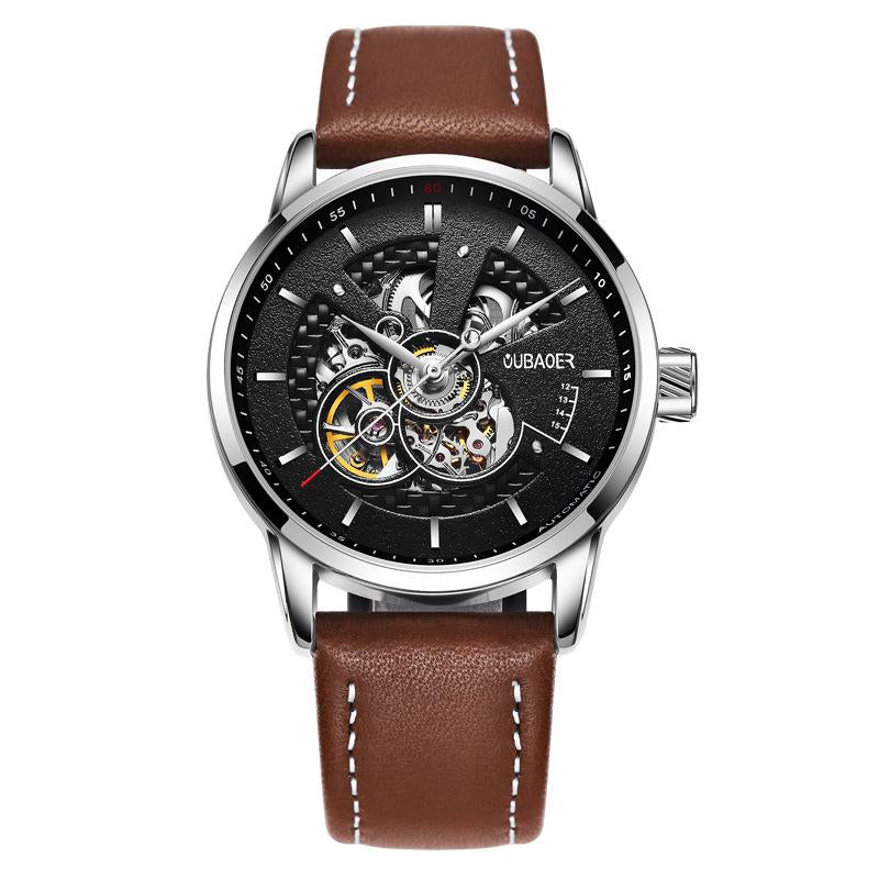 Mechanical & Automatic Skeleton Watch with Visible Gears