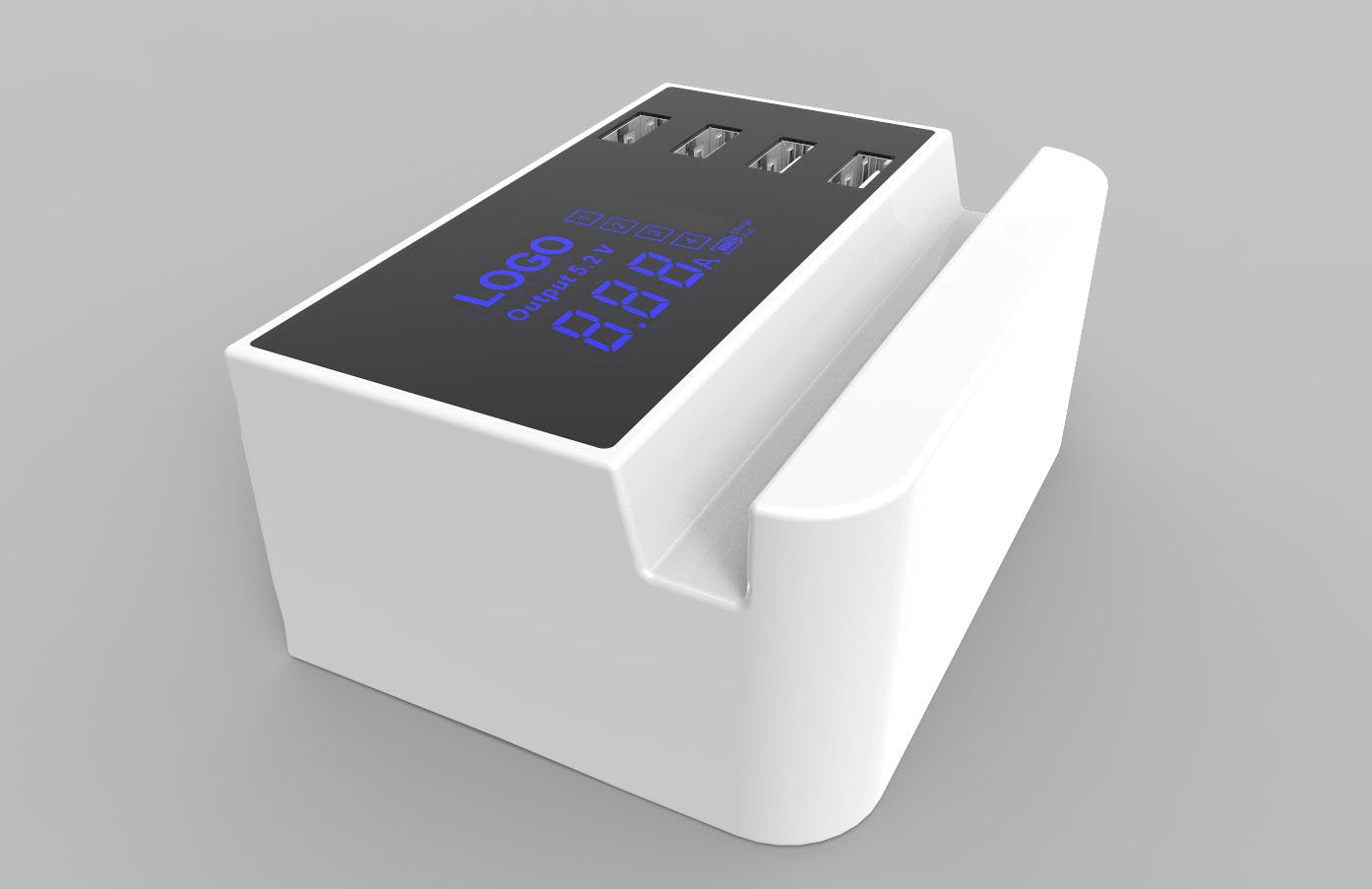Smart 4-Port USB Charge Station Dock With Digital Display That Tells You Everything