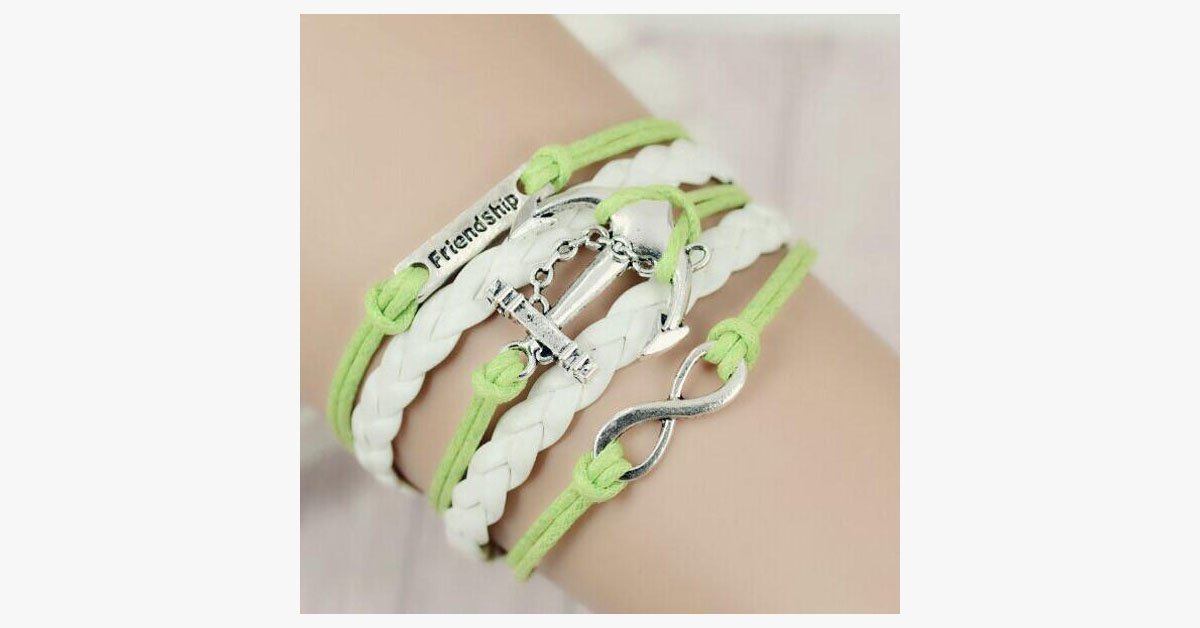Friendship Anchor Infinity Bracelet