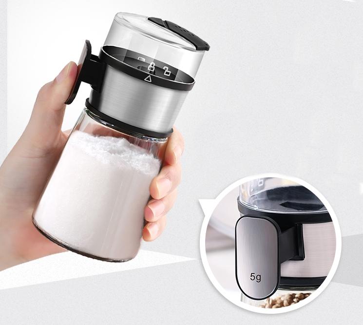 5g Metering Glass Salt And Pepper Glass Shakers For Precision Controlling