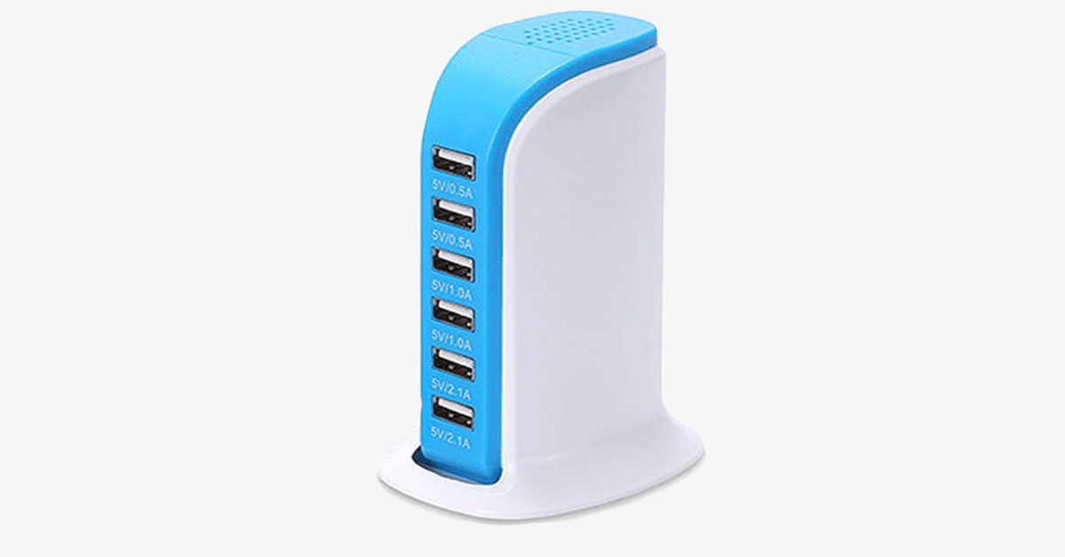 Portable USB charging station – Charge 6 Devices Simultaneously!