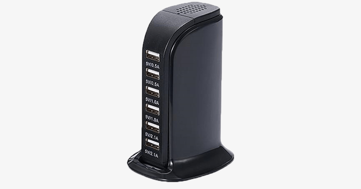 Portable USB charging station – Charge 6 Devices Simultaneously!