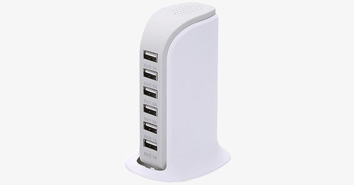 Portable USB charging station – Charge 6 Devices Simultaneously!
