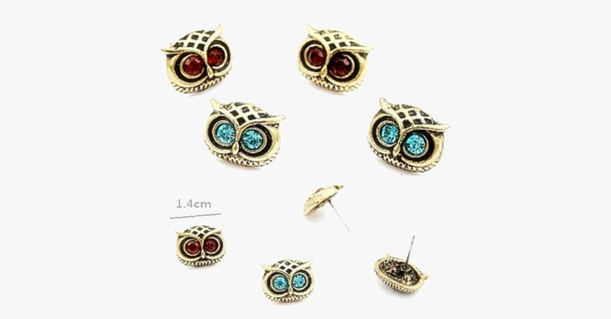 Crystal Owl Earrings