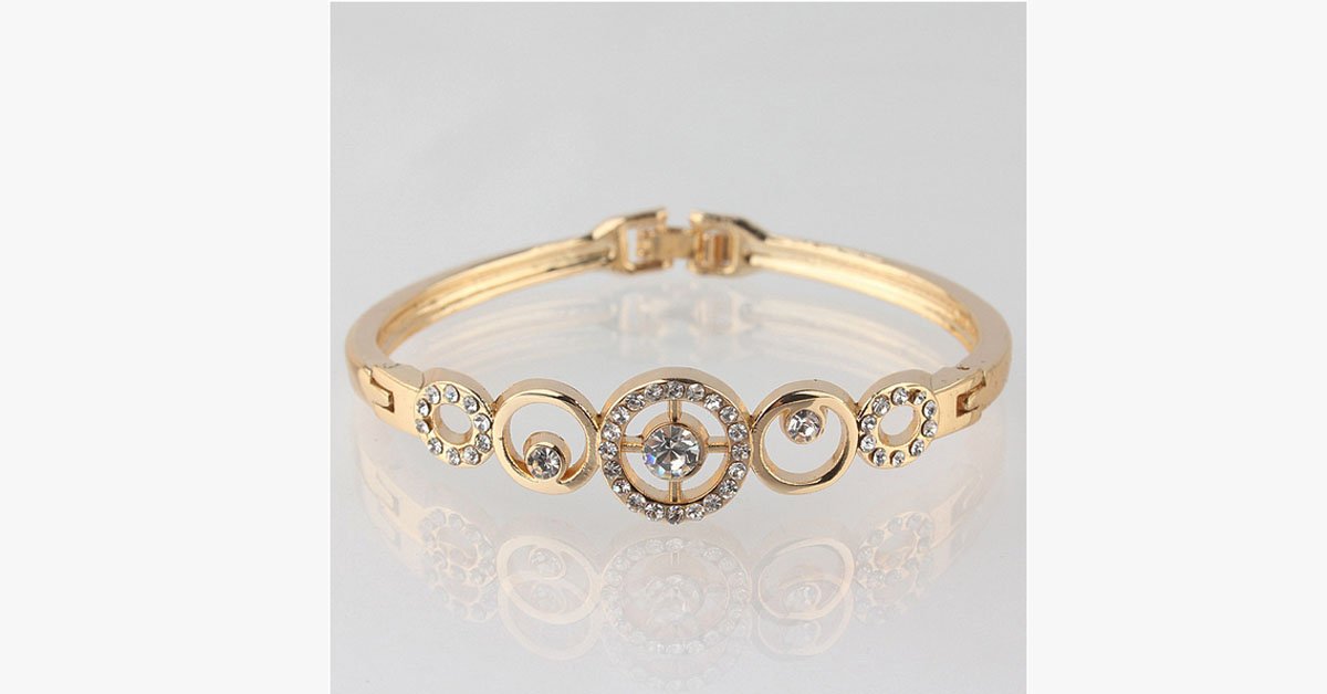 Gold Plated Crystal Bangle