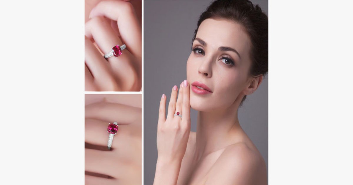 Garnet Love Promise Ring