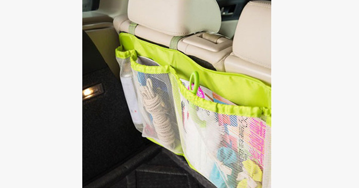 Multi-Section Car Backseat Organizer – Keeps your Car Mess Free!