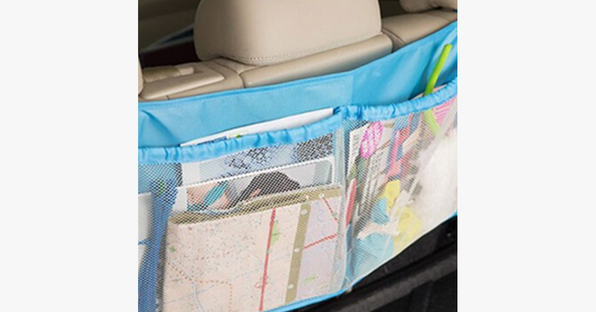 Multi-Section Car Backseat Organizer – Keeps your Car Mess Free!