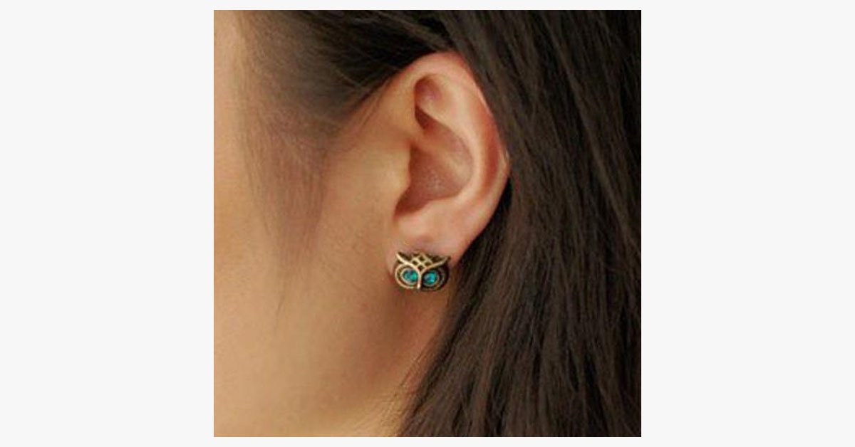 Crystal Owl Earrings