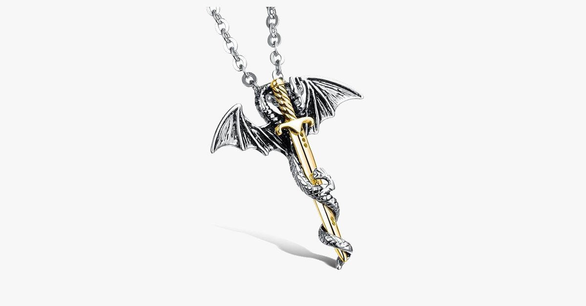 Dragon Sword Men's Stainless Steel Pendant