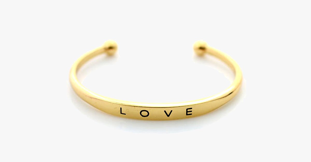 Gold Plated Love Bangle