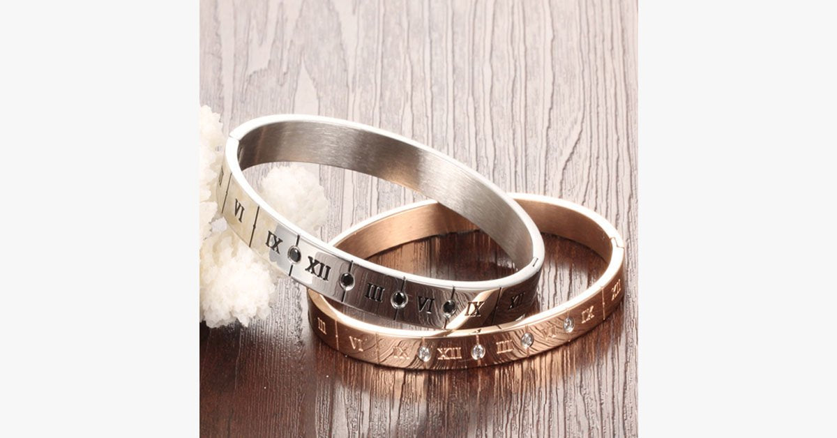 Rome Number Engraved Bracelet