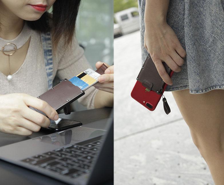 Access All the Essentials with Cascading Pull Tab Leather Wallet & Case