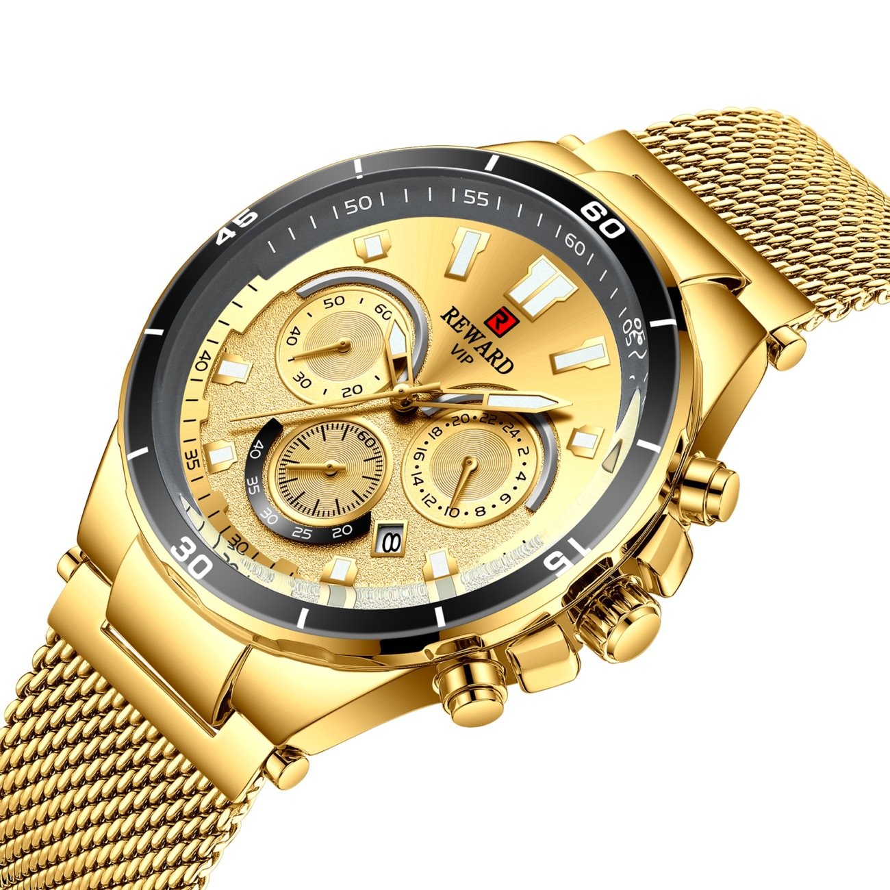 Men's Multi-function Waterproof Sports / Business Watch With Luminous Hands & 3D Cutting