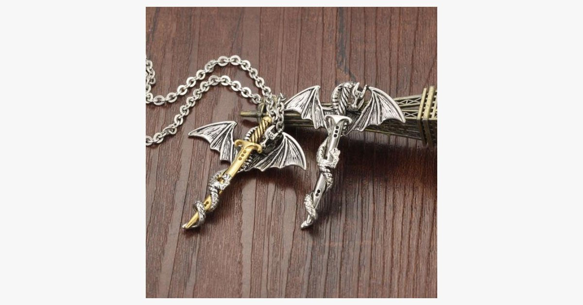 Dragon Sword Men's Stainless Steel Pendant