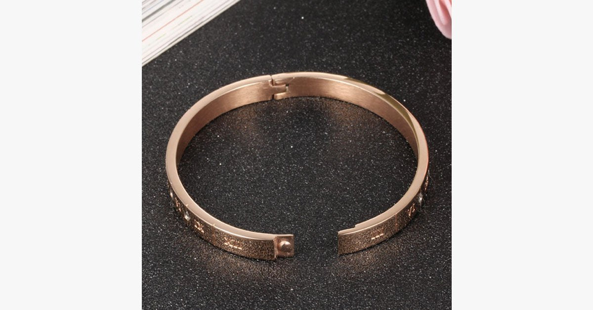 Rome Number Engraved Bracelet