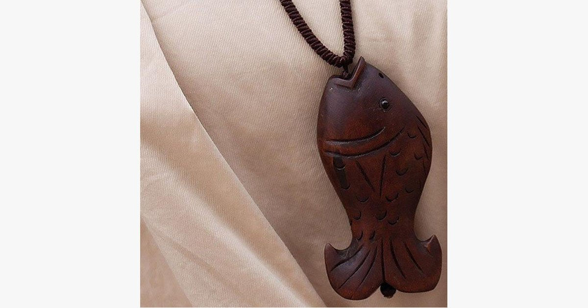 Wooden Fish Necklace