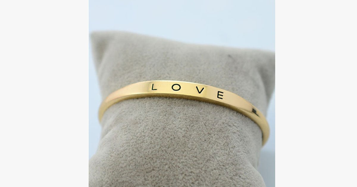 Gold Plated Love Bangle