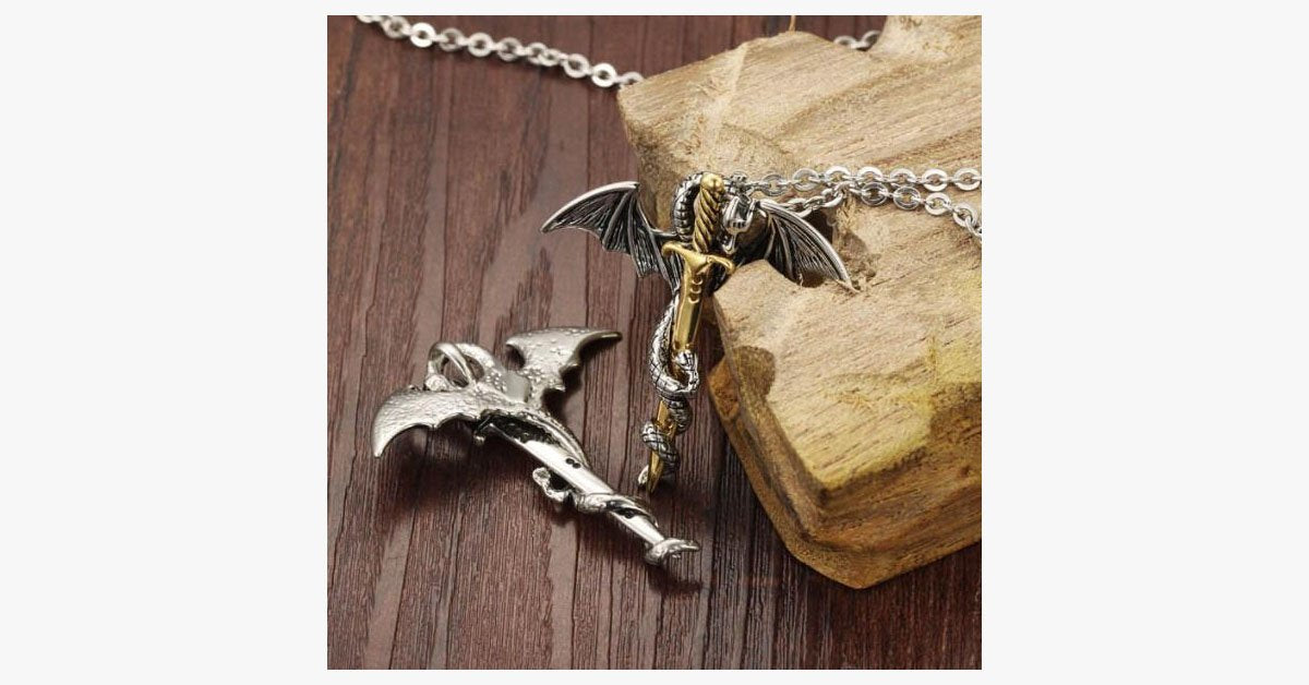 Dragon Sword Men's Stainless Steel Pendant