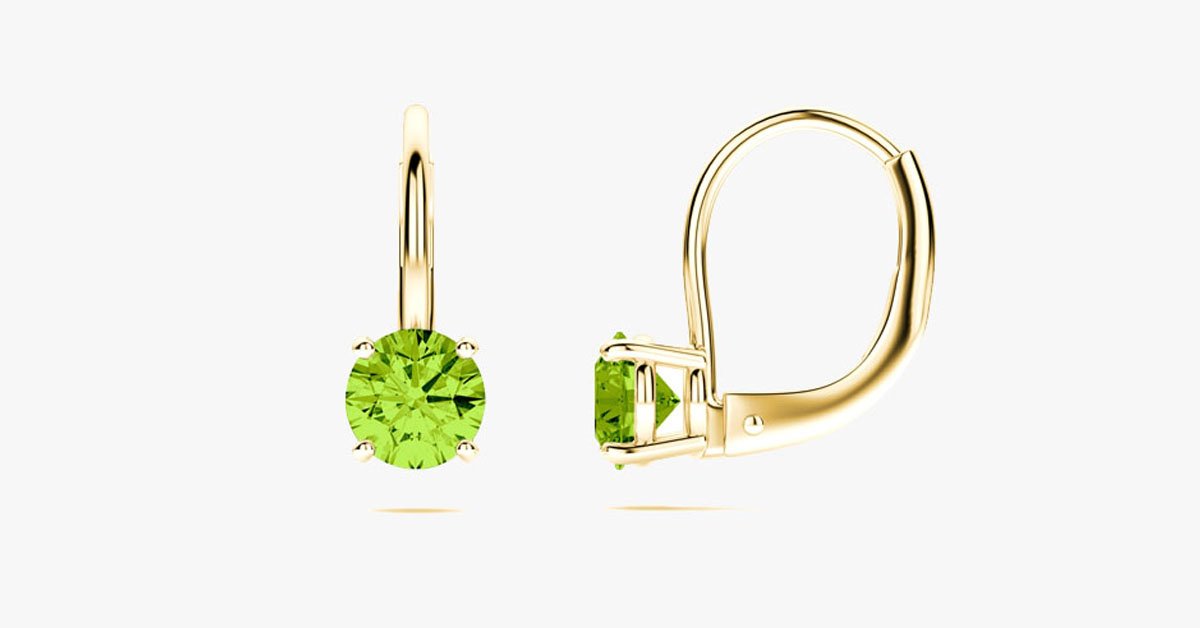 Gemstone Leverback Earring