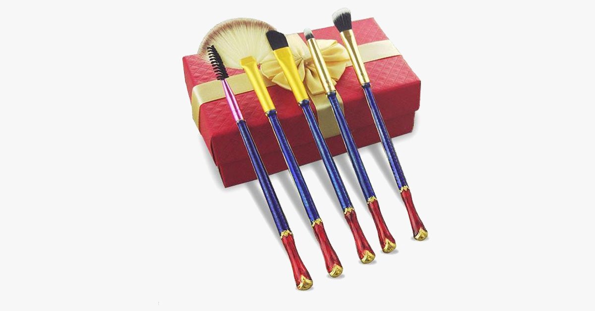 Heroine Inspired 5 Piece Makeup Brush Set