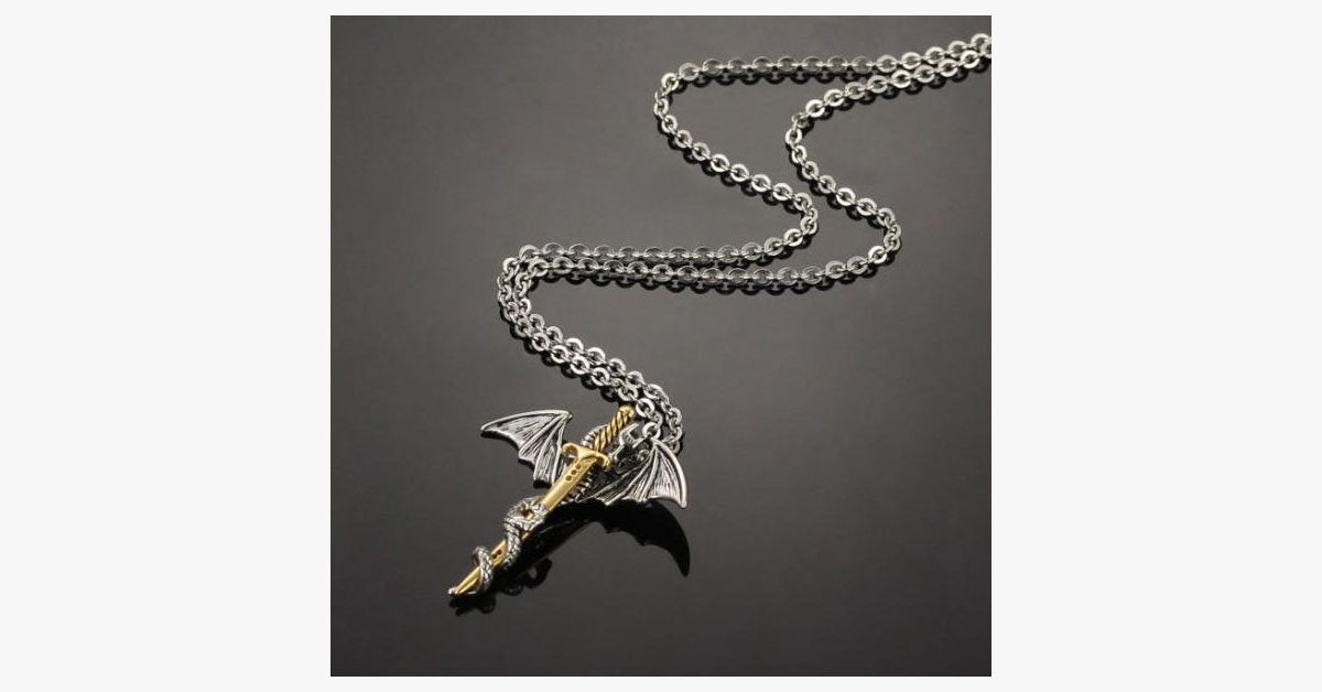 Dragon Sword Men's Stainless Steel Pendant
