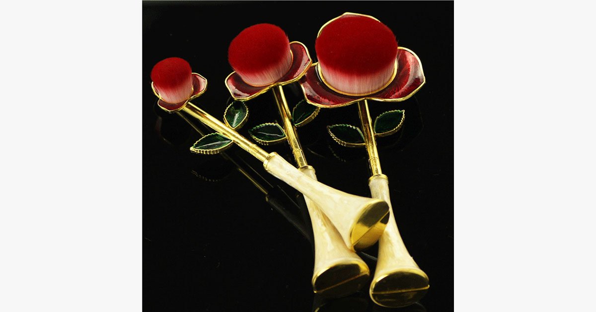 Rose Beauty Flawless Face Oval Brush Set