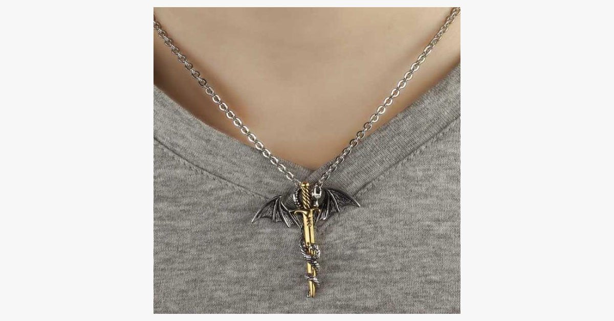 Dragon Sword Men's Stainless Steel Pendant