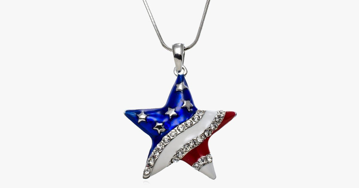 USA Star Shaped Pendant