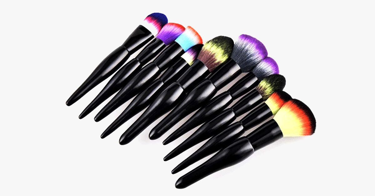 Midnight Rainbow Makeup Brush Set of 22 - Add a Pop of Color to Your Vanity