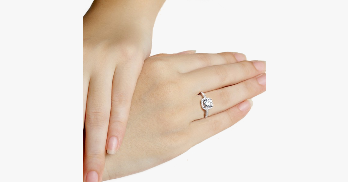 Cubic Crystal Promise Ring