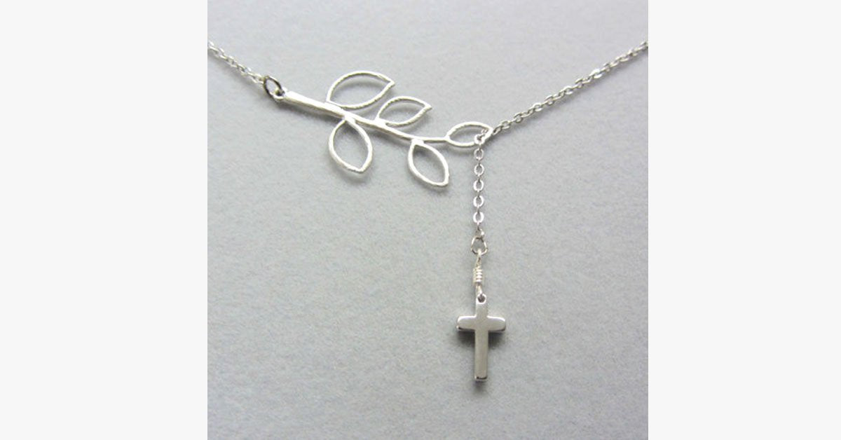 Leaf Cross Pendant