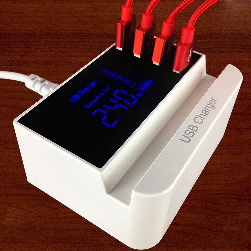 Smart 4-Port USB Charge Station Dock With Digital Display That Tells You Everything