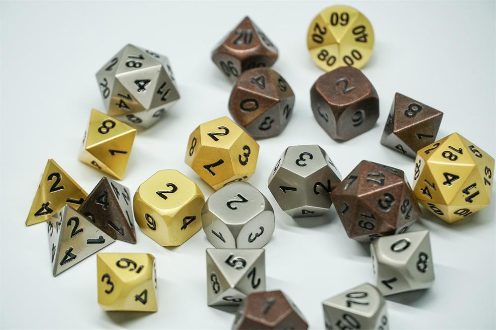 See If You Can Even Your Own Odds with Cool & Fancy Full Set of Metal Dice