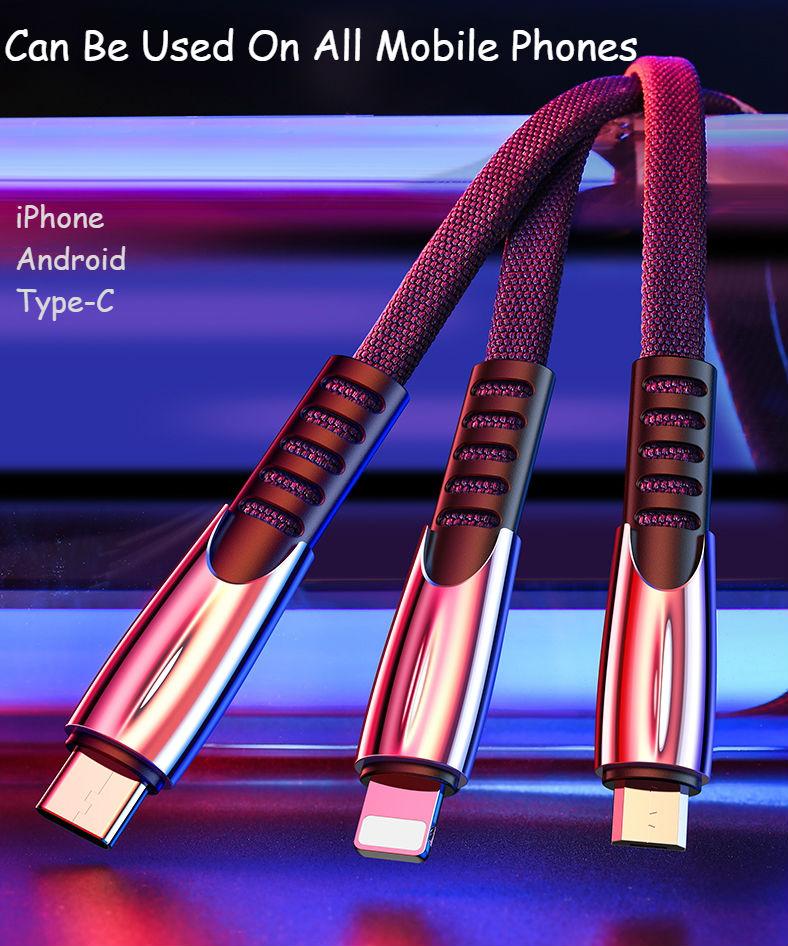 The Last USB Charger Cable You Need To Buy -- 3 in 1 Multiple Charger Cable