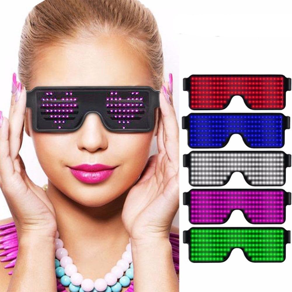 Flash Rechargeable Luminous LED Light Glasses