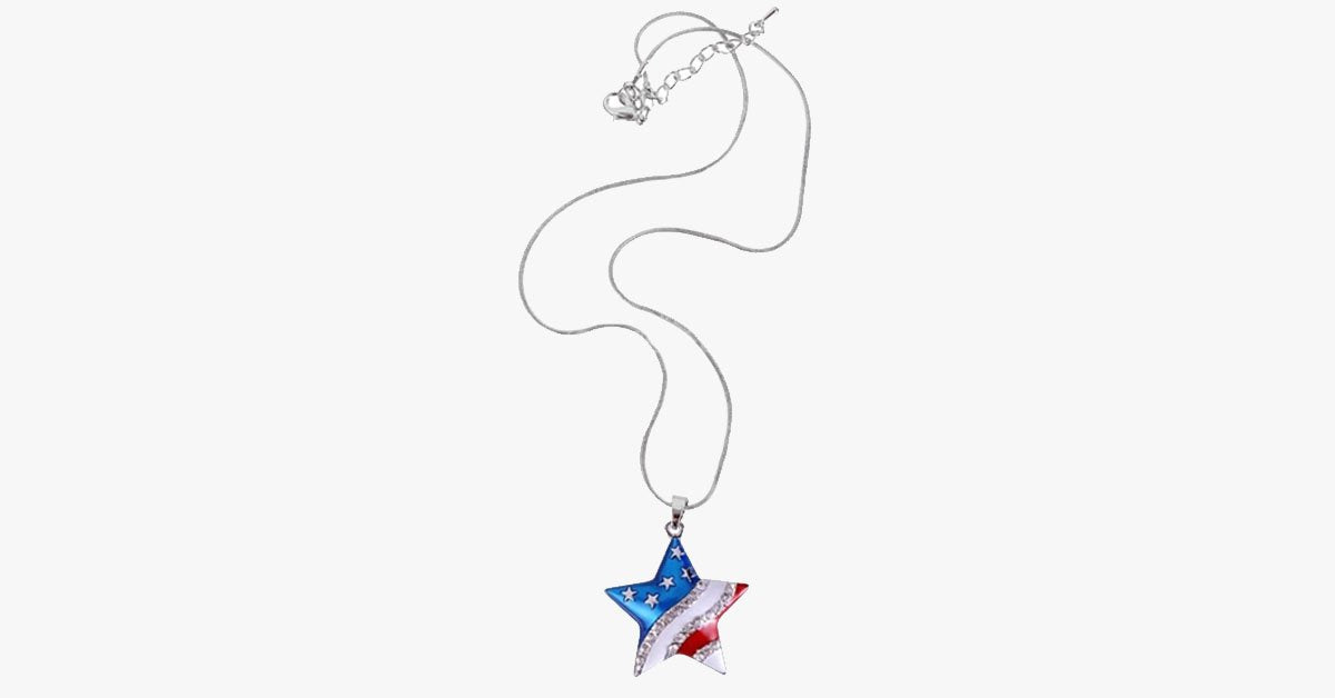 USA Star Shaped Pendant