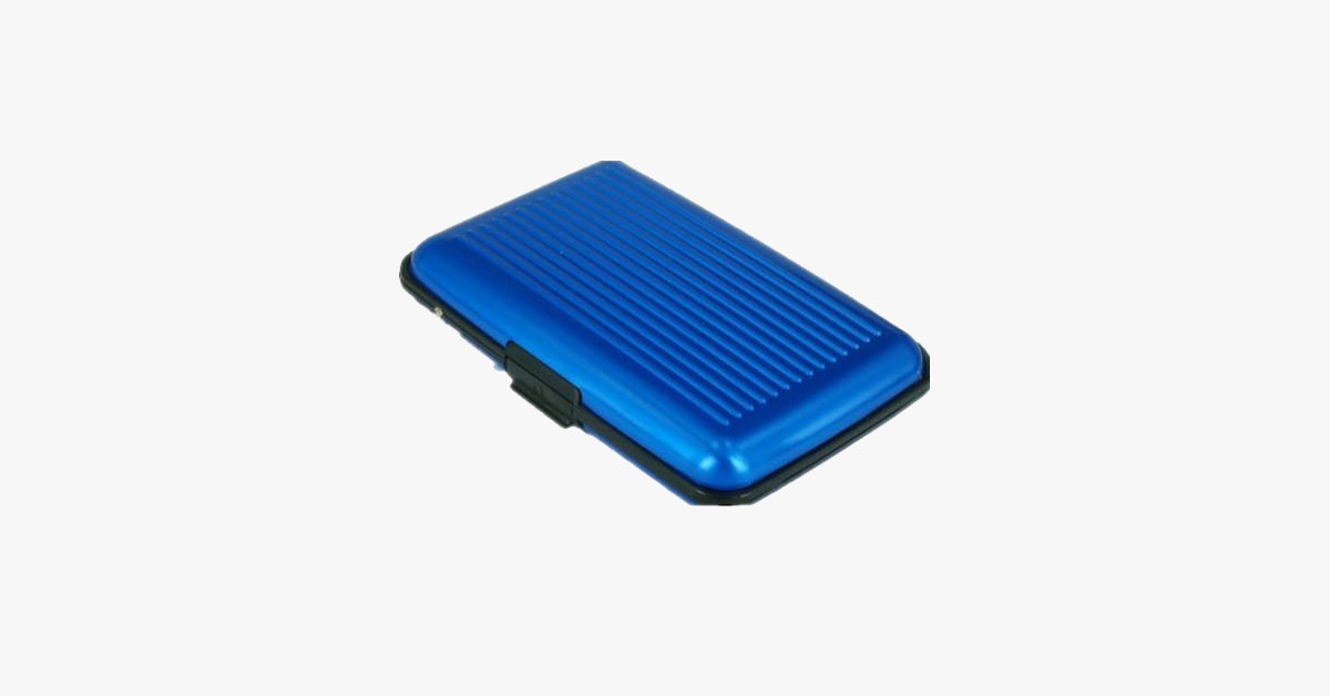 Aluminium Metal Shiny Card Holder - Stylish Travel Wallet - Best Protection Against RFID Scanning