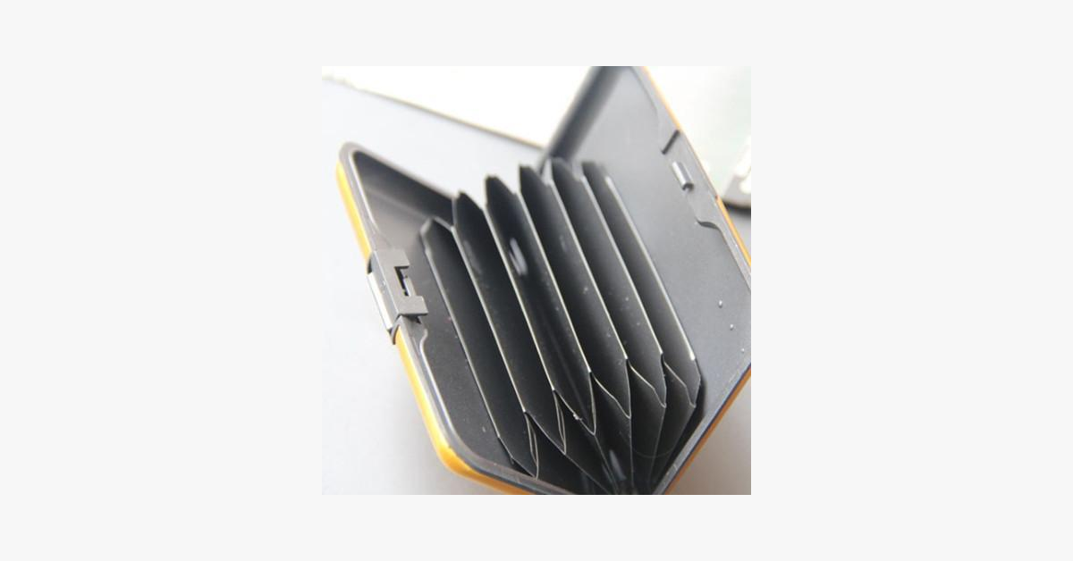 Aluminium Metal Shiny Card Holder - Stylish Travel Wallet - Best Protection Against RFID Scanning