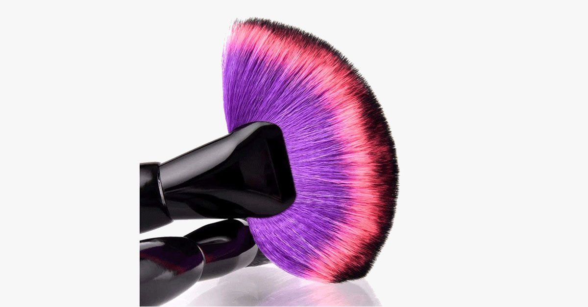 Midnight Rainbow Makeup Brush Set of 22 - Add a Pop of Color to Your Vanity