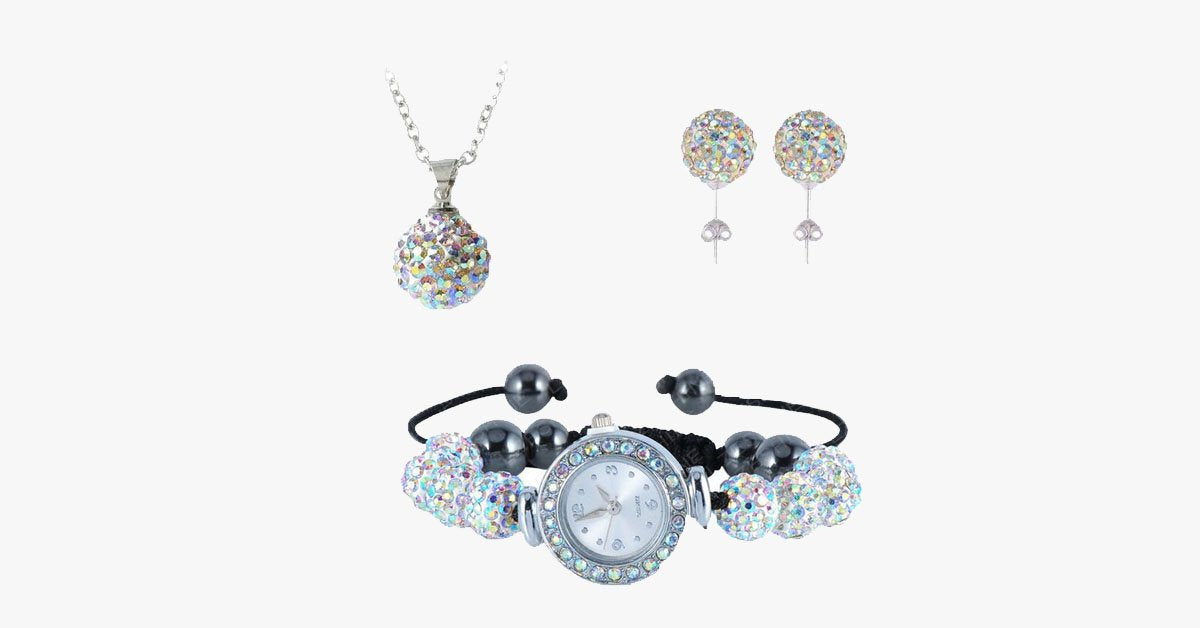 Crystal Watch Balla Pendant Set
