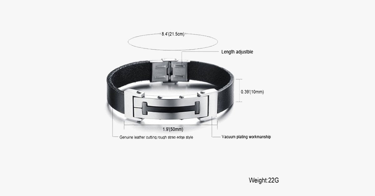 Cross T Men's Stainless Steel Bracelet