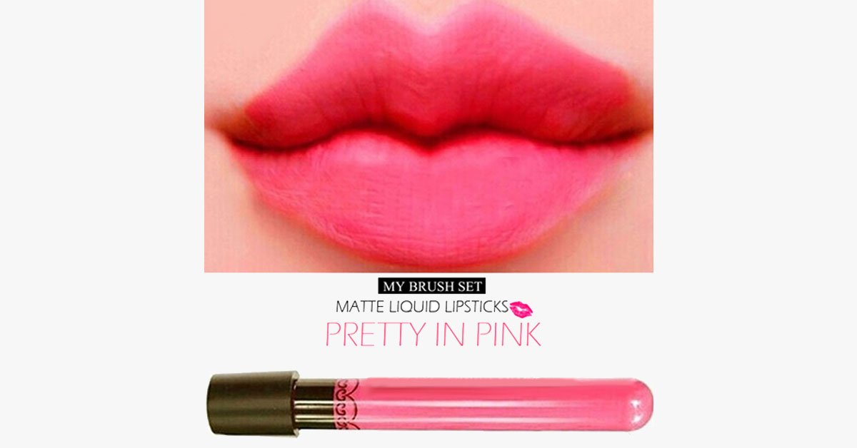 Lipstick in Pretty Pink - Waterproof  & Matte Liquid - Easy & Durable - Lasting Upto 8 Hours - Gives Better Look!