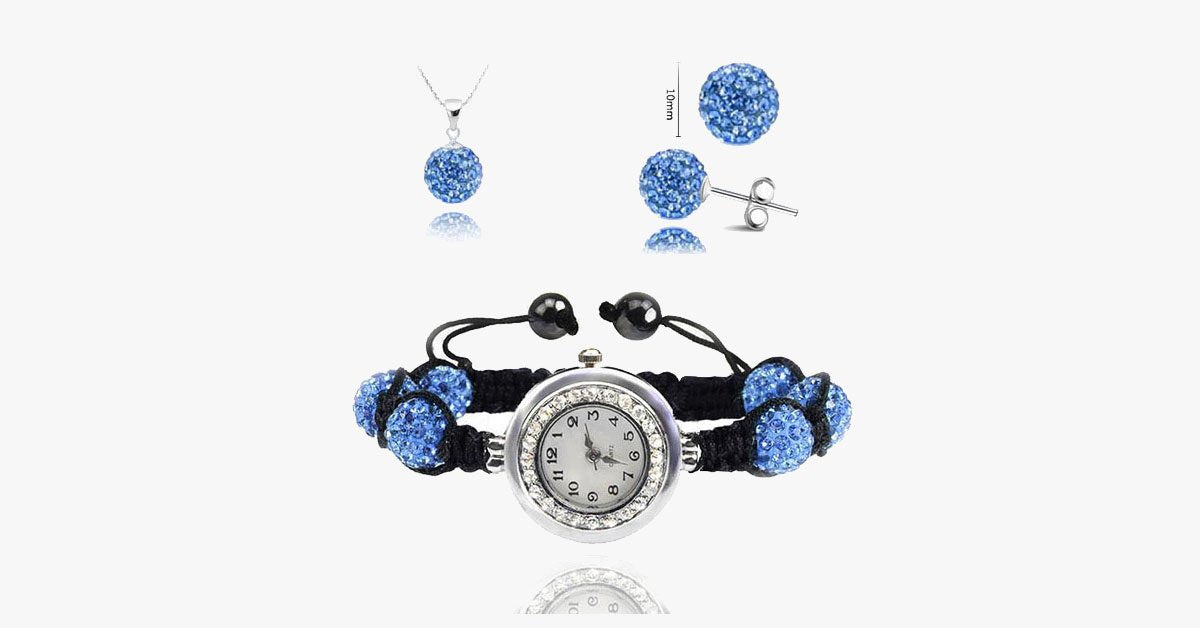 Crystal Watch Balla Pendant Set