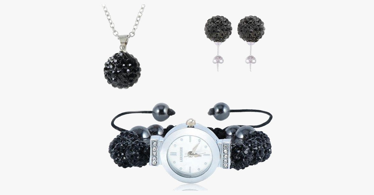 Crystal Watch Balla Pendant Set