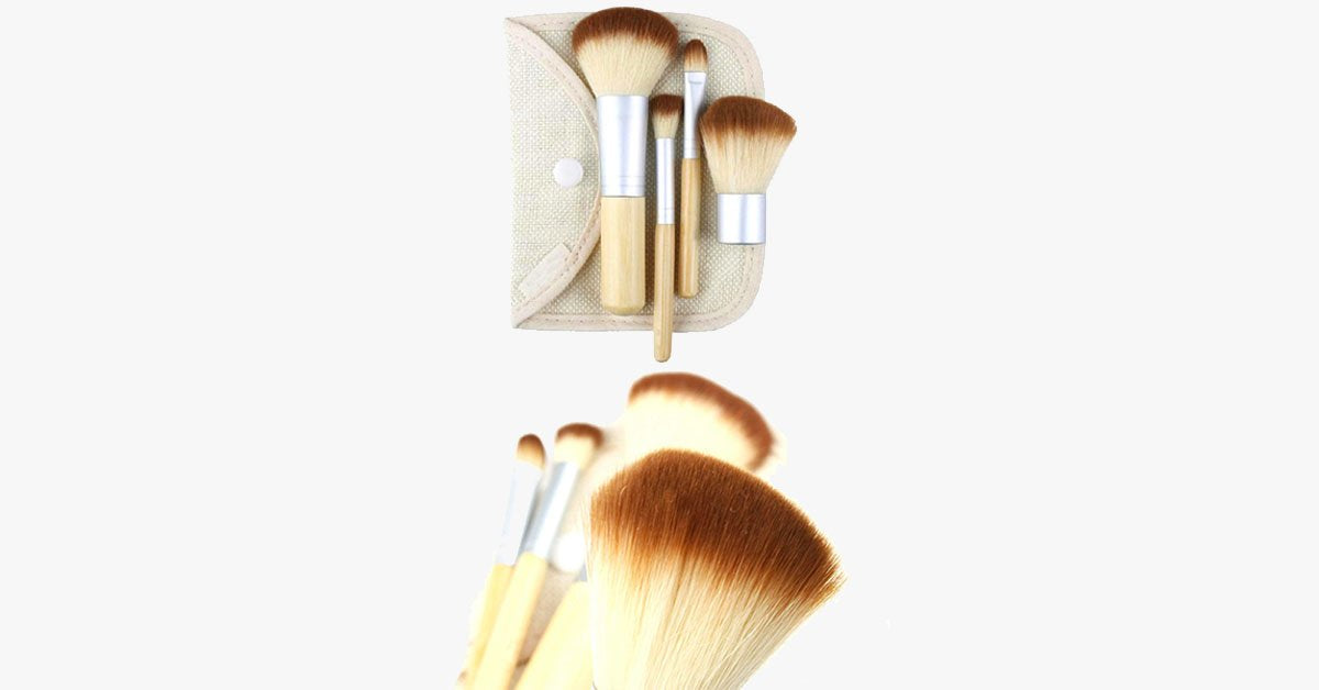 Mini 4 Piece Bamboo Brush Set