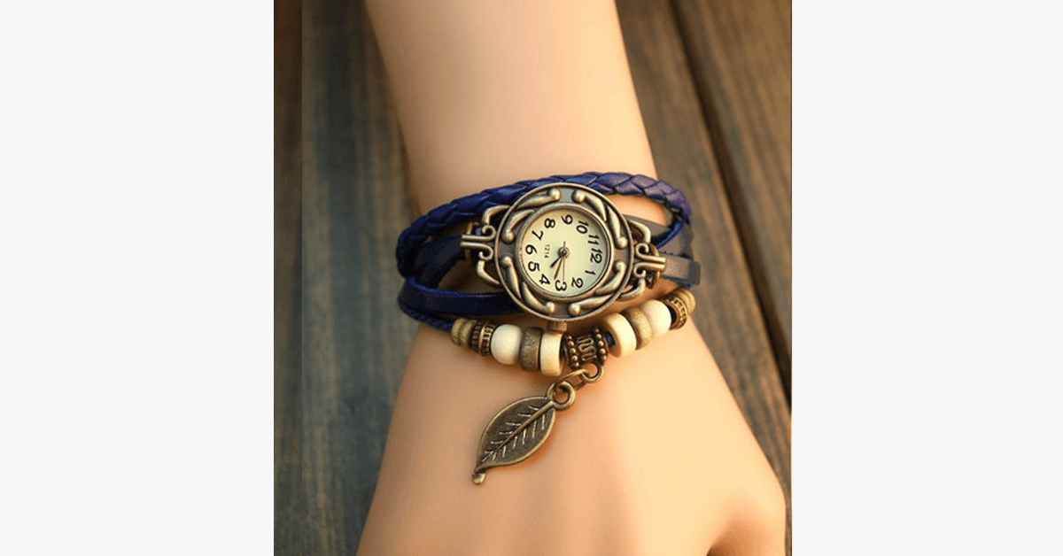 The Boho-Chic Leaf Vintage Watch